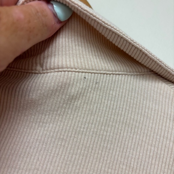 LNA Niamh Point Collar Rib Knit Top - Picture 11 of 11